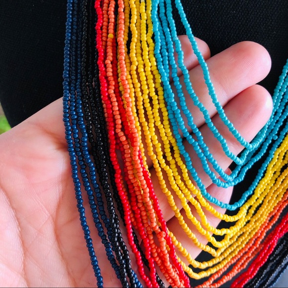 Western Woven Seed Bead Necklace - Picture 3 of 5